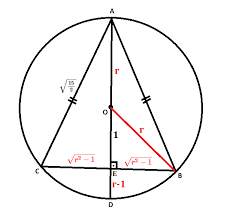 An excircle or escribed circle of the triangle is a circle lying outside the triangle, tangent to one of its sides and tangent to the extensions of the other two. Suppose We Have An Inscribed Isosceles Triangle In A Circle Mathematics Stack Exchange