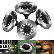 Fylina Solarleuchten Garten 4stuck 12 Leds Solar Bodenleuchte Solar Gartenleuchten Helles Weiss Solarlampen Wasserdi Solarleuchten Bodenstrahler Gartenleuchten