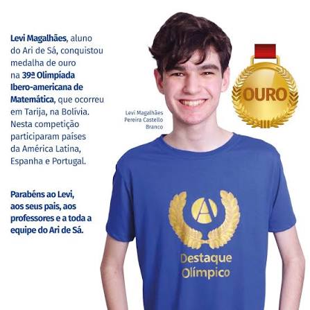 Mais uma vez, nossos alunos brilham no cenário internacional! 🎉 Parabéns ao Levi Magalhães, que conquistou medalha de ouro na 39ª Olimpíada Ibero-americana de Matemática, realizada em Tarija, na Bolívia. 🏆📐 Essa