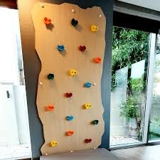 Some are brick or wooden constructions, but on most modern walls, the material most often used is a thick multiplex board with holes drilled into it. Buy Rock Face Climbing Wall At Moon Kids Home