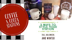 All the necessities are there at a hand's reach and the bit of rustic style helps to blend it within the rest of the kitchen. Winter Coffee Station Coffee Station 3 Ways Fall Halloween And Winter Youtube