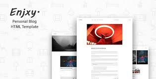 Enjxy Modern Creative Blog Template Blog Template Creative Blog Templates