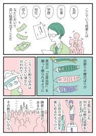生まれた瞬間 男性が強制参加させられる 成果出そうレース の残酷さ 男と女 どっちもつらいよ 描き子 cakes ケイクス 男と女 男性 レース