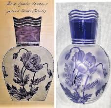 Val Saint Lambert Vase Pavots Pot A 2 Pintes 23 22601 Grave A L Acide Vers