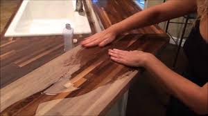 Some countertops simply need a wipe down with a clean sponge, while others need a thin coat of mineral oil. Butcher Block Care Youtube