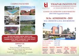 School Of Chemistry And Biochemistry Tiet