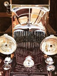 Kris Preslan Watercolor Automotive Art Painting Car Art