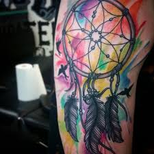 Because of the special symbolism of the dream catcher, many american indians choose this tattoo to showcase their heritage and legacy. My Very Own Custom Watercolor Dreamcatcher Tattoo Dreamcatcher Tattoo Dream Catcher Tattoo Tattoos