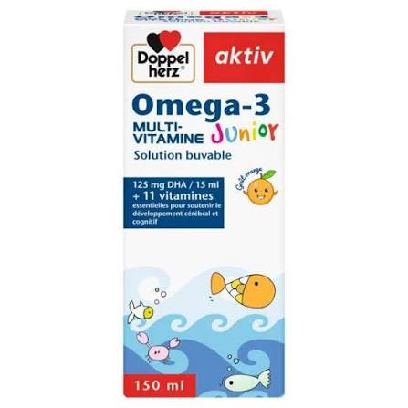 AKTIV OMEGA 3 JUNIOR MULTIVITAMINE 150 ML.