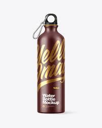 Download Matte Aluminum Sport Water Bottle With Carabiner Mockup In Bottle Mockups On Yellow Images Object Mockups