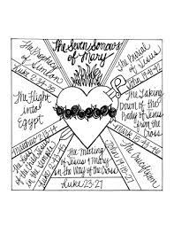 You might also be interested in coloring pages from christianity & bible category and saints tag. Look To Him And Be Radiant The Seven Sorrows And The Immaculate Heart Of Mary
