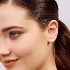 Round Cut Stud Earrings, Solid 14K Gold Earrings, Natural Diamond Stud  Earrings, Minimalist Stud Earrings, Gift for Women