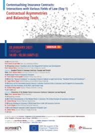 Contract law in two hours. Webinar Contextualising Insurance Contracts Interactions With Various Fields Of Law Day 1 Contractual Asymmetries And Balancing Tools Conflict Of Laws