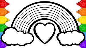 Coloring pages of dog weimaraner (self.coloringpages). Coloring Rainbow Heart Stairs Colouring Page Learn Colors Coloring And Drawing For Kids Youtube