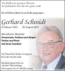 Traueranzeigen von Gerhard Schmidt
