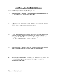 Newton's first law of motion. Ideal Gas Law Practice Worksheet