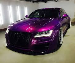 Audi A7 Deep Metallic Purple Custom Car Interior Custom Cars Custom Cars Paint