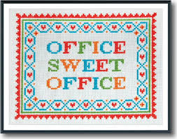 6 Work And Office Inspired Cross Stitch Patterns