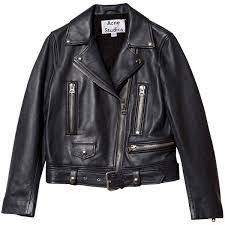 Acne Mock Biker Leather Jacket Cropped Leather Jacket Leather Jacket Black Motorcycle Jacket