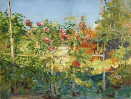 Garten In Trouville Gustave Caillebotte Art Painting Garden Painting