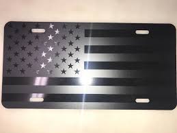 Black And Silver American Flag American Flag License Plate Flag Front License Plate Etsy Personalized License Plates License Plate Wood Pallet Art