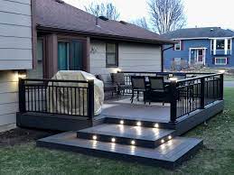 Light Up The Timbertech Deck Backyard Patio Designs Deck Patio Design
