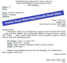 Yang dimaksud dengan surat undangan tidak resmi ialah surat tersebut dibuat oleh perorangan dengan. Contoh Surat Dinas Rapat Komite Awal Tahun