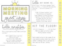 From the greeting to the message, get ideas for your classroom. Morning Meeting Greetings Activities By Sarah Gardner Tpt