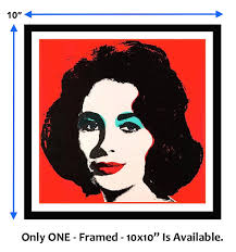 ANDY Warhol's • 'LIZ # 6' • 12x12" • the 1963 H Q Replica Portrait of  Elizabeth Taylor • FRAMED Prints Get Free U S Shipping!