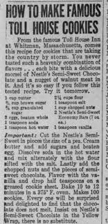 Original Nestle S Toll House Cookies Tollhouse Cookies Cookie Recipes Secret Recipe