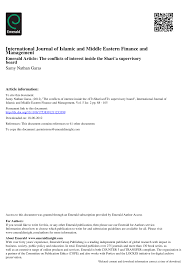 Prohibiting unacceptable forms of private interest. Pdf The Conflicts Of Interest Inside The Shari A Supervisory Board