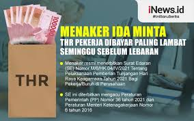 Lebih lanjut menaker menjelaskan, pengadaan posko thr 2021 ini berbeda dengan 2020. Pengusaha Wajib Bayar Thr Penuh Paling Lambat H 7 Lebaran Bagian All