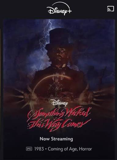 So awesome to see that Ray Bradbury's "Something Wicked This Way Comes"  (1983) is now on #DisneyPlus! This played at Grauman's Chinese Theater when  I worked there in film school--the auditorium was