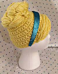 Cinderella Wig Hat Crochet Hats Hat Knitting Patterns Crochet Wig