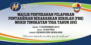 Komponen pbs terdiri daripada pentaksiran sekolah, pentaksiran pusat, pentaksiran aktiviti jasmani, sukan dan 12. Majlis Penyerahan Pelaporan Pentaksiran Berasaskan Sekolah Pbs Murid Tingkatan 3 2105 Sbp Integrasi Gombak