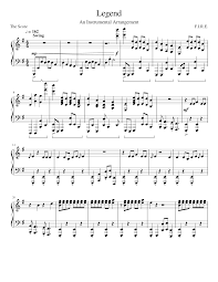 The score is an american alternative rock band formed in new york city in 2015. The Score Legend Sheet Music For Piano Solo Musescore Com