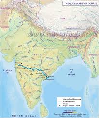India map showing 29 states and 7 union territories, india international boundaries and neighbouring countries. Godavari River And Its Map