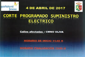 4 Abril Cortes de Suministro Eléctrico 4 de Abril