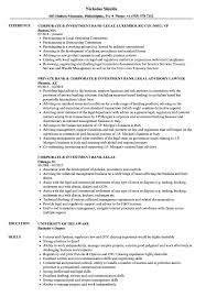 Example cover letter teaching job freshers education template. Corporate Investment Bank Legal Resume Samples Velvet Jobs