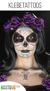 Die vorbereitungszeit für die feierlichkeiten beginnt mitte oktober; Kleidung Accessoires Damen Madchen Tag Der Toten Kostum Maske Halloween Fasching Karneval Verkleiden Co