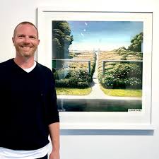 SUNBATHERS, 2023. Framed signed and numbered limited edition print  (A/P#1/1) by Josh Lancaster. The online auction for this piece starts