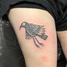 Young received the tattoo from artist sarah gaugler. First Tattoo Friday The Thirteenth Raven By Sarah Gaugler Of Snow In Nyc Tattoos