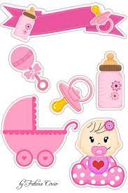 Cute Baby Girl Free Printable Cake Toppers Baby Shower Diy Baby Shower Baby Shower Clipart