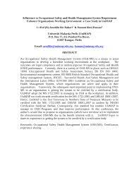 Power of occupational safety and health officer at inquiry. Pdf Adherence To Occupational Safety And Health Management System Requirement In Working Environment A Case Study On A Higher Learning Institution Of Malaysia