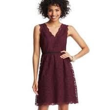 Black And Burgundy Dress Loft Lace Dress Dresses Lace Burgundy Dress Sleeveless Lace Dress
