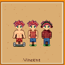 I tried to make vincent as an adult :) Which character should I do next  time? : r/StardewValley