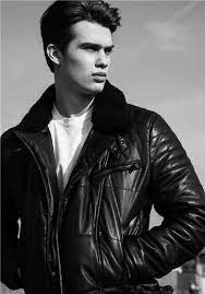 Nicholas Looks So Handsome Sporting His Leather Bomber Jacket Do Those Jackets Ever Go Out Of Style I Leather Jacket Men Leather Bomber Jacket Leather Bomber