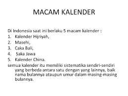 Bulan ramadhan adalah bulan yang dinanti oleh jutaan umat islam di seluruh dunia. Kalender Hijriyah Masehi Ppt Download