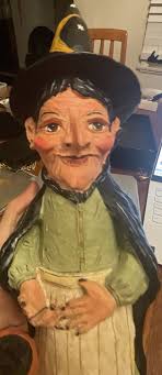 David Crutchfield Poliwoggs Vic Fortunato Halloween Large Witch Figurine  Decor