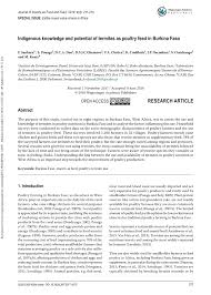 Pdf Indigenous Knowledge And Potential Of Termites As Poultry Feed In Burkina Faso